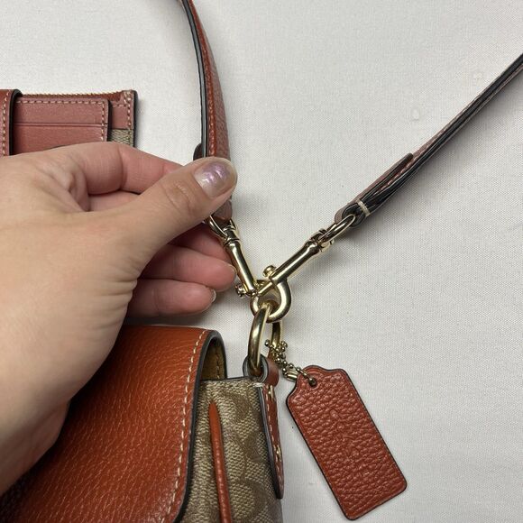 COACH MILLIE Shoulder Bag Colorblock Signature Canvas with Wallet - Picture 3 of 12